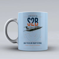 Thumbnail for Blackburn Buccaneer S2B design on light blue ceramic mug, double-side print