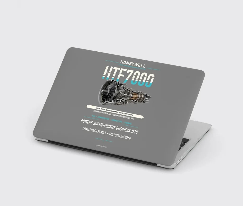 HTF7000 design on gray MacBook case