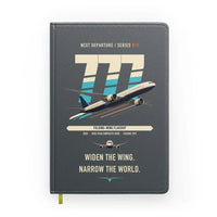 Thumbnail for Boeing 777-9 design on gray notebook