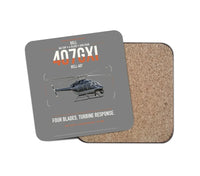 Thumbnail for Bell 407GXi design on gray 1 piece coaster