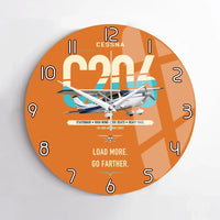 Thumbnail for Cessna 206 Stationair design on orange no frame wall clock
