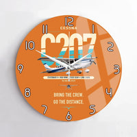Thumbnail for Cessna T207A Stationair 8 design on orange no frame wall clock