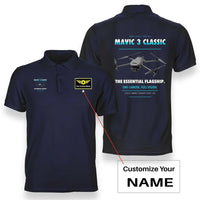 Thumbnail for DJI Mavic 3 Classic design on navy blue polo with custom name badge