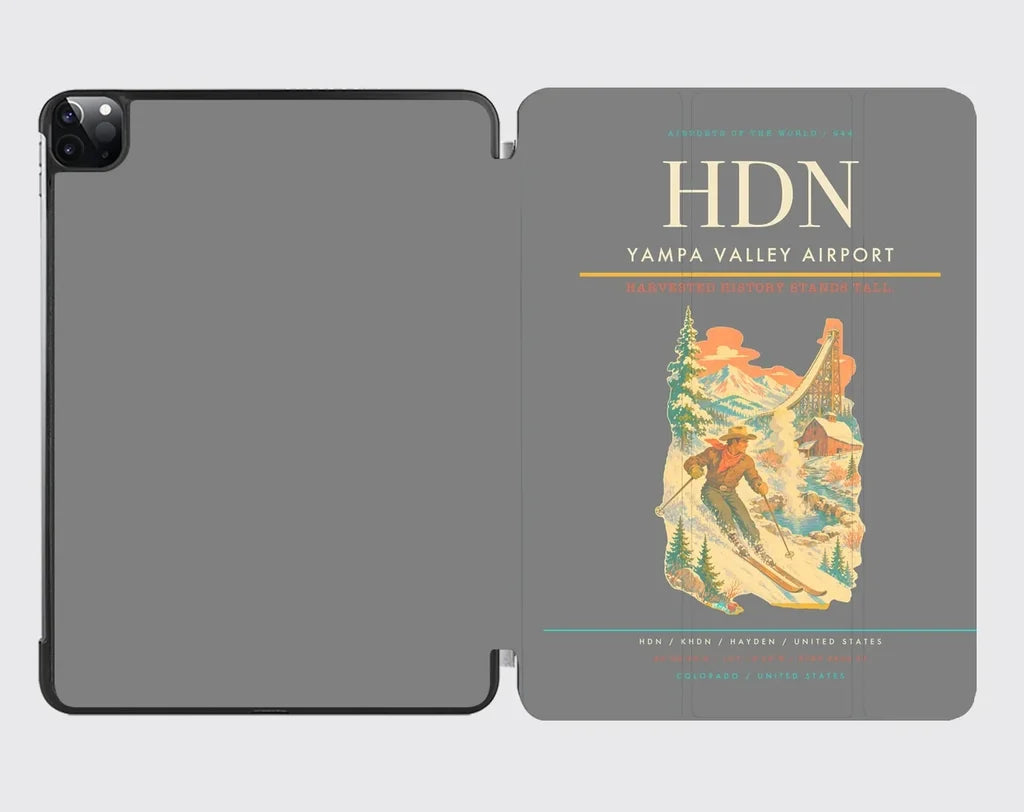 Yampa Valley Airport (HDN) design on gray ipad tablet case