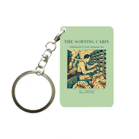 Thumbnail for VINTAGE G4155 - The Sorting Cabin - Designed Key Chain design on lightgreen