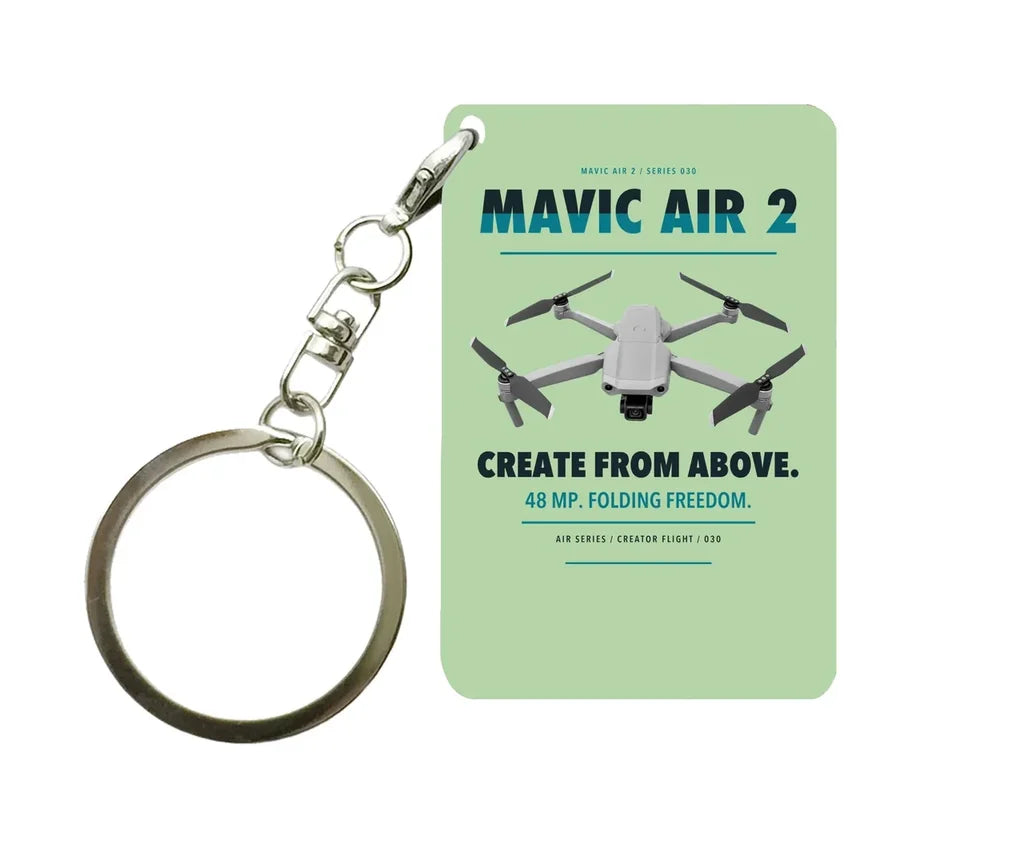 DJI Mavic Air 2 Key Chain design on light green key chain