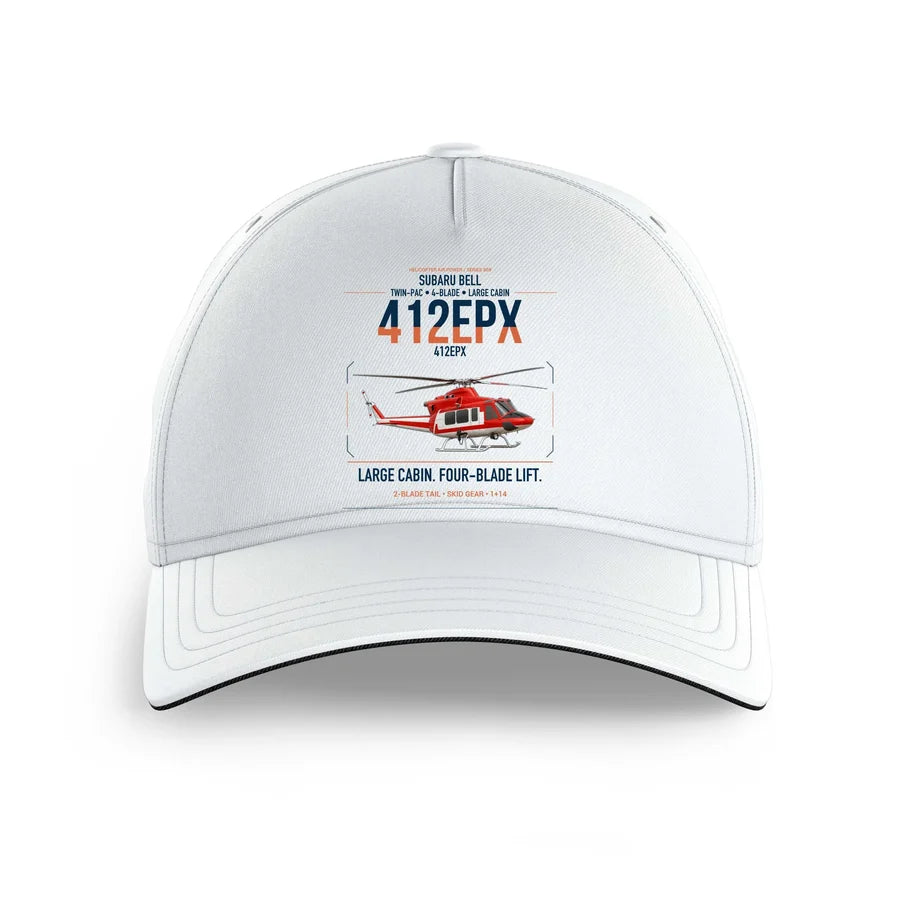SUBARU Bell 412EPX design on white printed hat