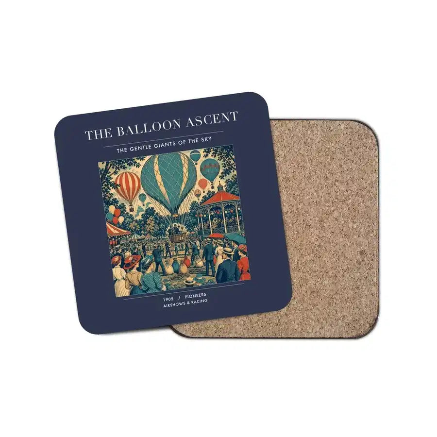 The Balloon Ascent - Designed Coasters design on navy blue 1-piece