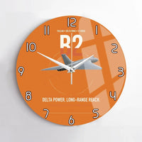 Thumbnail for Avro Vulcan B2 design on orange no frame wall clock