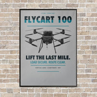 Thumbnail for DJI FlyCart 100 vertical canvas print - framed - light gray background