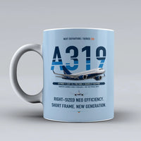 Thumbnail for A319neo Mug design on light blue airbus