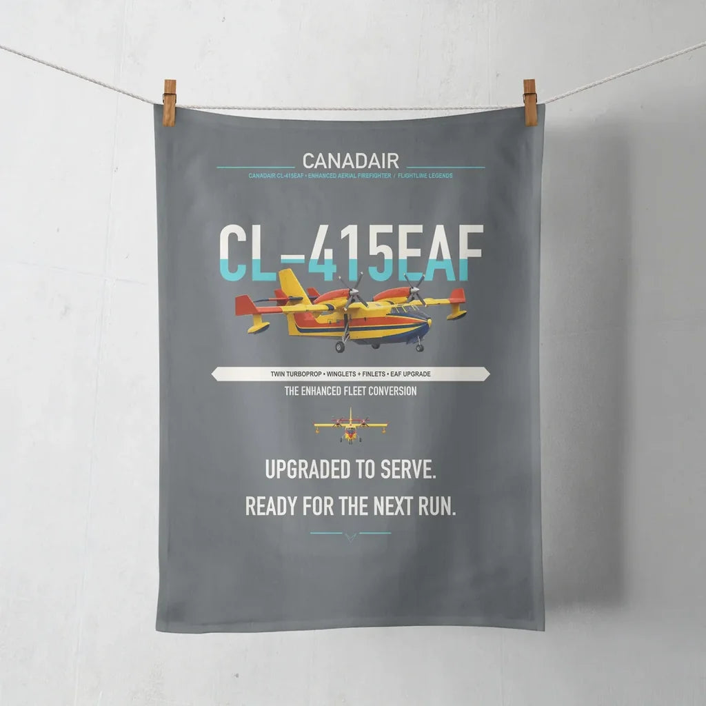Canadair CL-415EAF design on gray towel