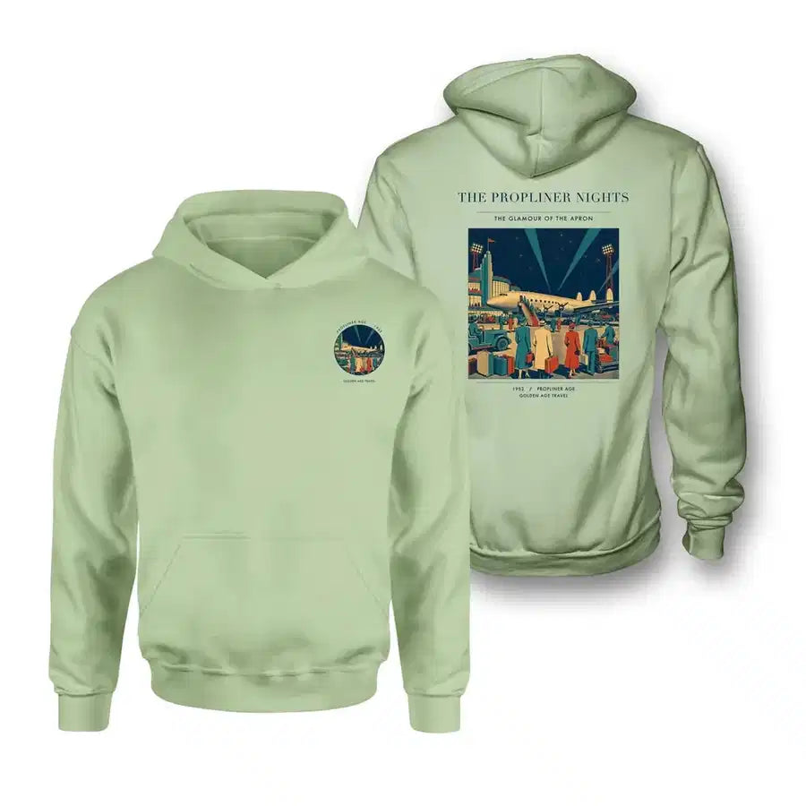 VINTAGE G4080 - The Propliner Nights - Double-Side Hoodie design on lightgreen double side