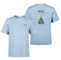 Thumbnail for Mandalay International Airport (MDL) design printed on light blue double-side t-shirt