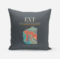 Thumbnail for Exeter International Airport (EXT) design on gray pillow