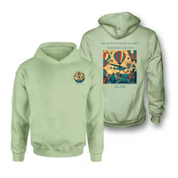 Thumbnail for VINTAGE G4394 - The Balloon Festival Dawn - Double-Side Hoodie design on lightgreen double side