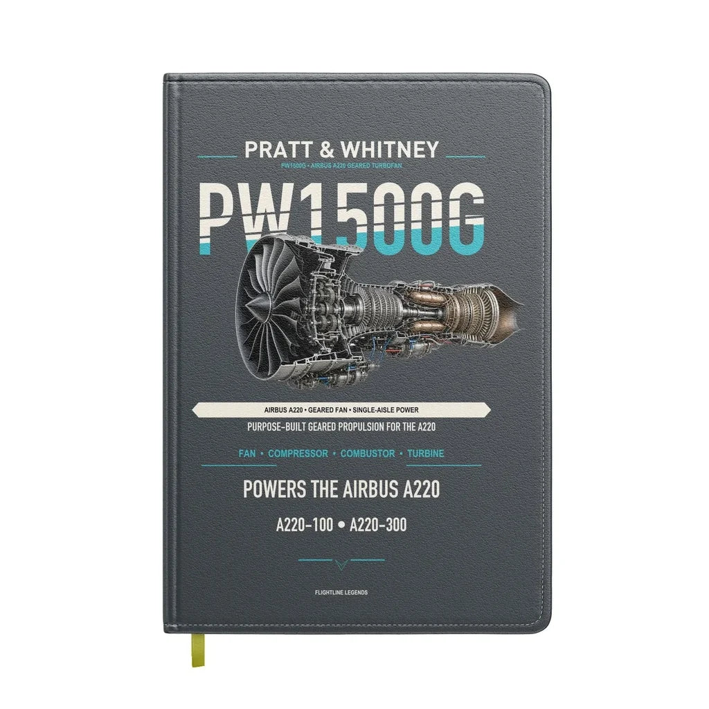 PW1500G design on gray notebook