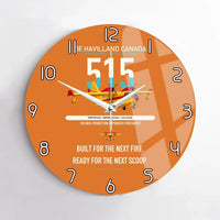 Thumbnail for De Havilland Canadair 515 design on orange no frame wall clock