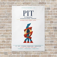Thumbnail for Pittsburgh International Airport PIT vertical canvas print - no frame - white background