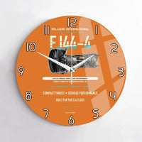 Thumbnail for FJ44-4 design on orange no frame wall clock