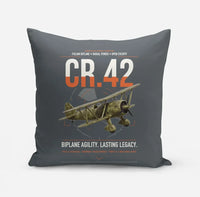 Thumbnail for Fiat CR.42 Falco design on gray pillow