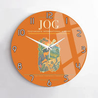 Thumbnail for Yogyakarta International Airport (JOG) design on orange no frame wall clock