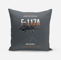 Thumbnail for F-117A Nighthawk Own The Night design on gray pillow