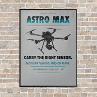 Thumbnail for Freefly Astro Max vertical canvas print - framed - light gray background