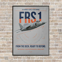 Thumbnail for British Aerospace Sea Harrier FRS.1 vertical canvas print - framed - light gray background
