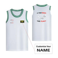 Thumbnail for Let Your Dreams Take Flight Designed Basketball Style Sports Tank Tops - view 11