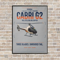 Thumbnail for Guimbal Cabri G2 vertical canvas print - framed - light gray background