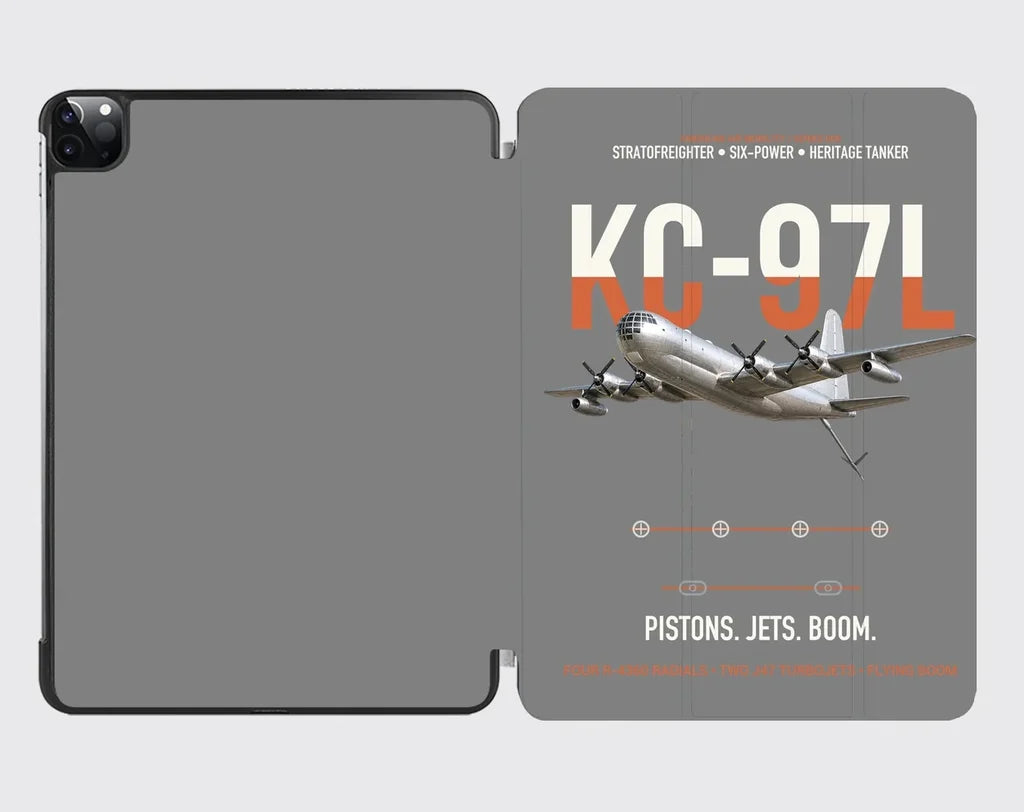 KC-97L STRATOFREIGHTER design on gray ipad tablet case