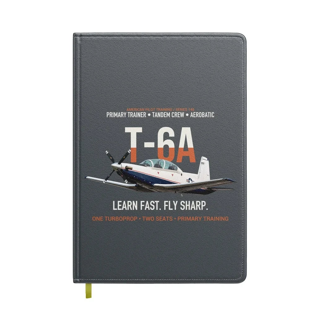 T-6A Texan II Train The Next Generation design on gray notebook