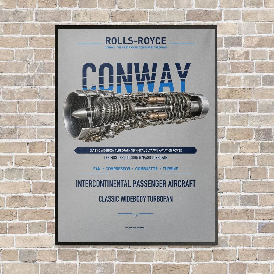 CONWAY vertical canvas print - framed - light gray background