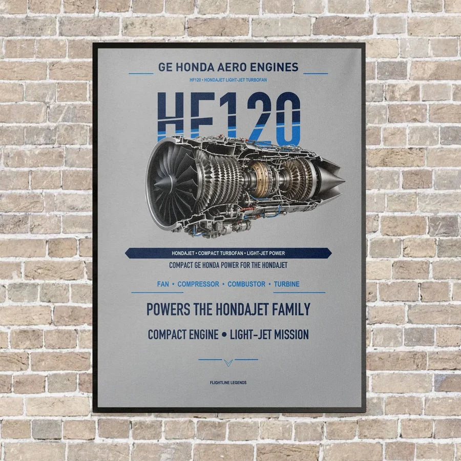 HF120 vertical canvas print - framed - light gray background