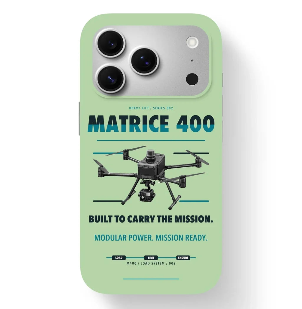 DJI Matrice 400 Case design on light green iphone case