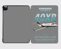 Thumbnail for Bombardier Learjet 40XR design on gray ipad tablet case