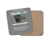 Thumbnail for PW4000-100 design on gray 1 piece coaster