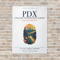 Thumbnail for Portland International Airport PDX vertical canvas print - no frame - white background
