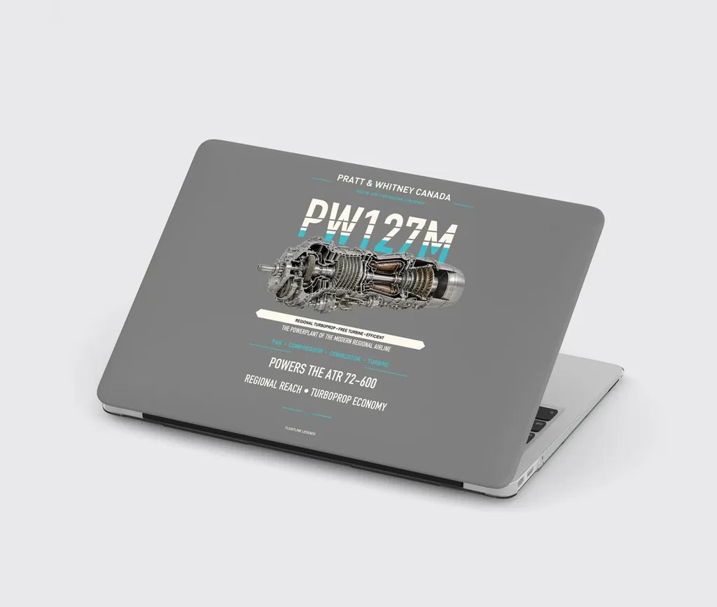 PW127M design on gray MacBook case