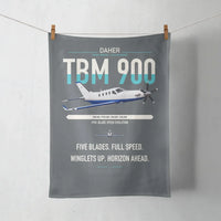 Thumbnail for Daher TBM 900 design on gray towel