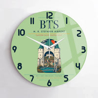 Thumbnail for M. R. Stefanik Airport BTS Wall-Clock No-Frame - Light Green
