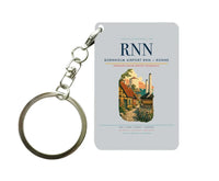 Thumbnail for Bornholm Airport (RNN) design on light gray key chain