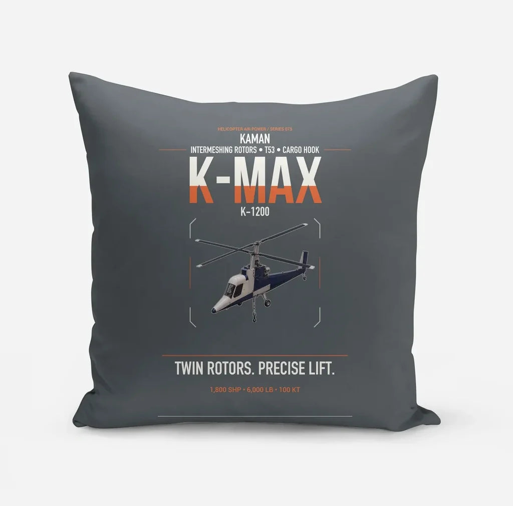 Kaman K-1200 K-MAX design on gray pillow