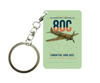 Thumbnail for IAR 80C design on light green designed key chain, double-side print