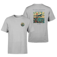 Thumbnail for VINTAGE G4116 - The Golden Gate Departure - Double-Side T-Shirt design on lightgray double side t shirt