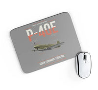 Thumbnail for P-40E Warhawk design on gray rectangle mouse pad