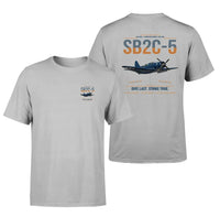 Thumbnail for SB2C-5 Helldiver design on light gray double-side t-shirt, double-side print