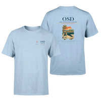 Thumbnail for Are Ostersund Airport (OSD) design printed on light blue double-side t-shirt