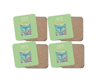 Thumbnail for Akureyri Airport AEY Coaster 4-Pieces-Set - Light Green